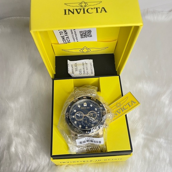 New Invicta Pro Diver Men”s Watch 48mm, Gold - Picture 5 of 9